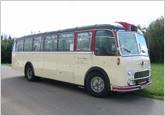 Oldtimerbus "FBW" aus dem Jahr 1955 mit Panoramadach und Rechtslenkung mit Düsenbelüftung, Radio- und Mikrofonanlage. 35 Sitzplätze